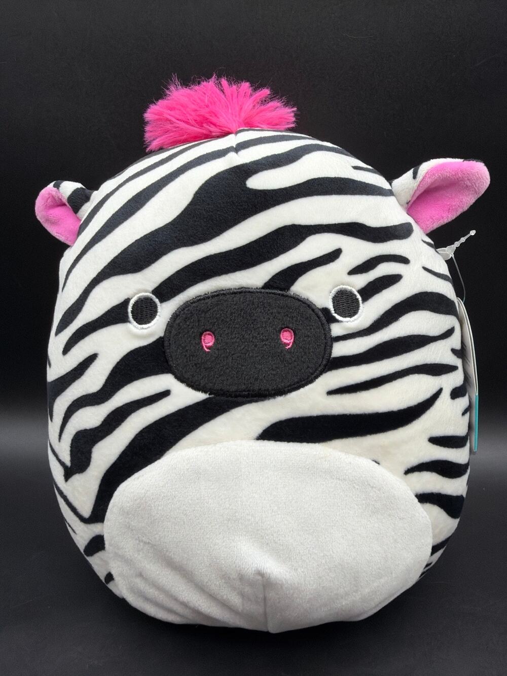 Squishmallows Tracey Zebra 8” Kellytoy Hot Pink Mane Black White Plush OG Tag